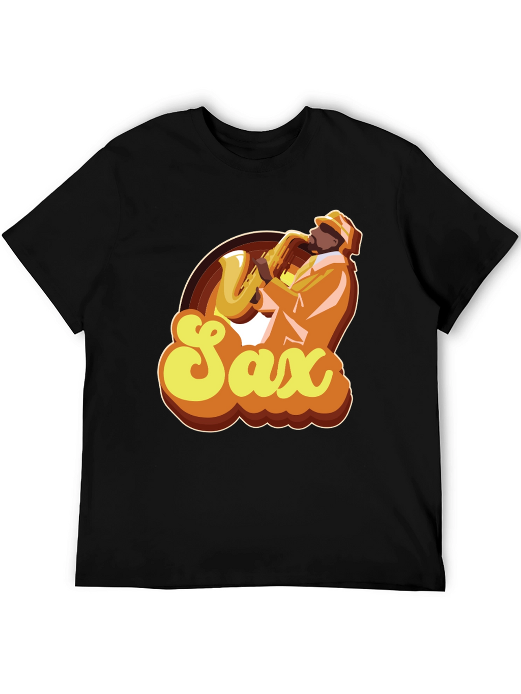 Retro Saxophone Player Graphic T-Shirt