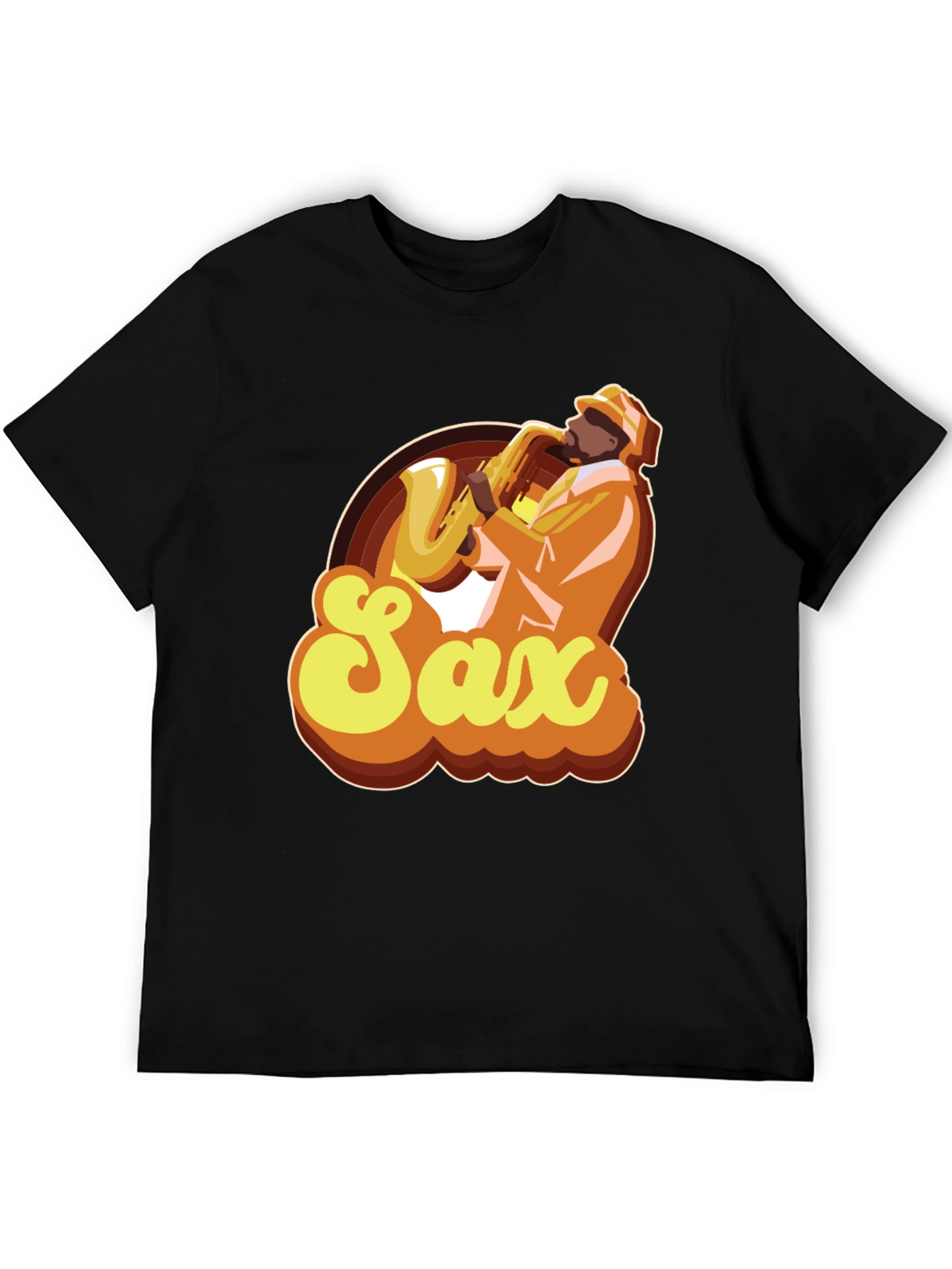 Retro Saxophone Player Graphic T-Shirt