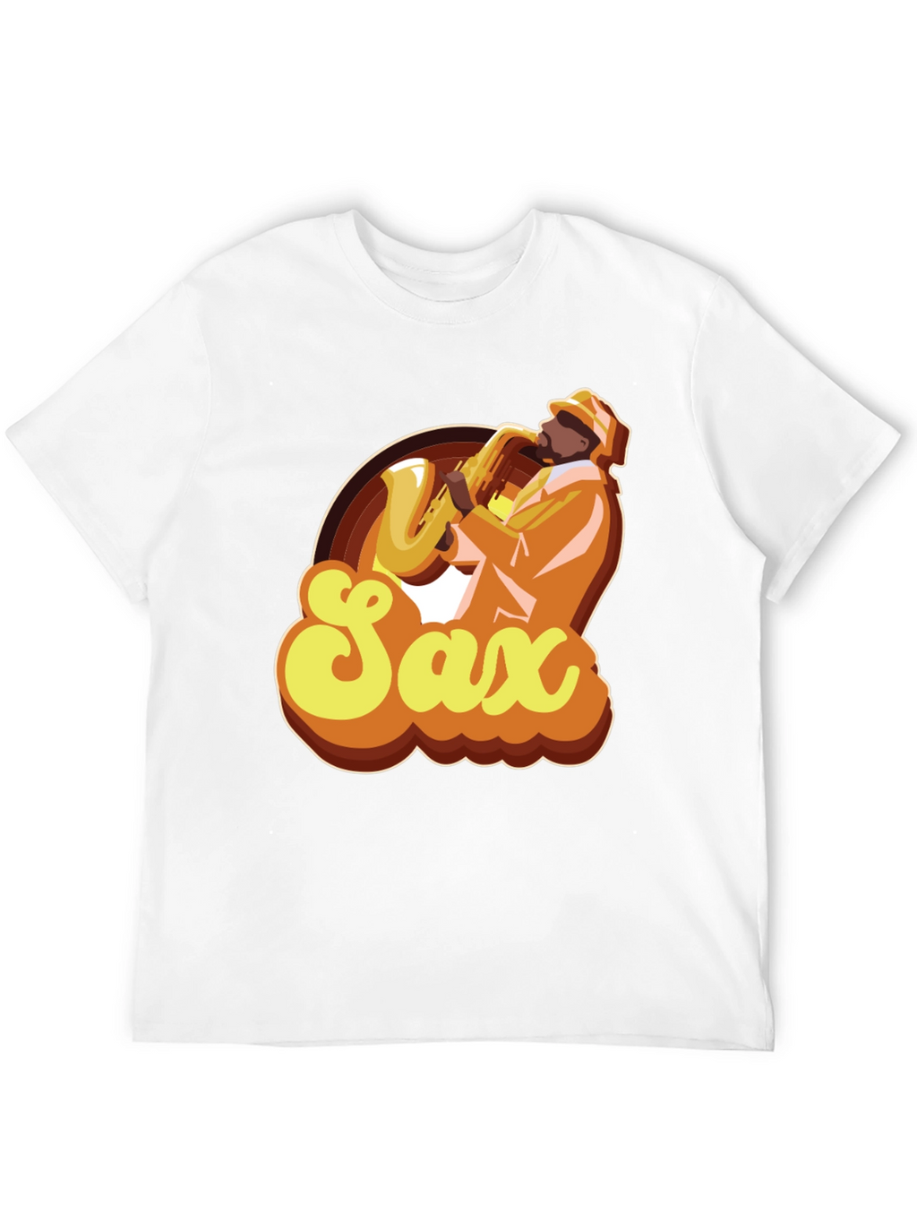 Retro Saxophone Player Graphic T-Shirt