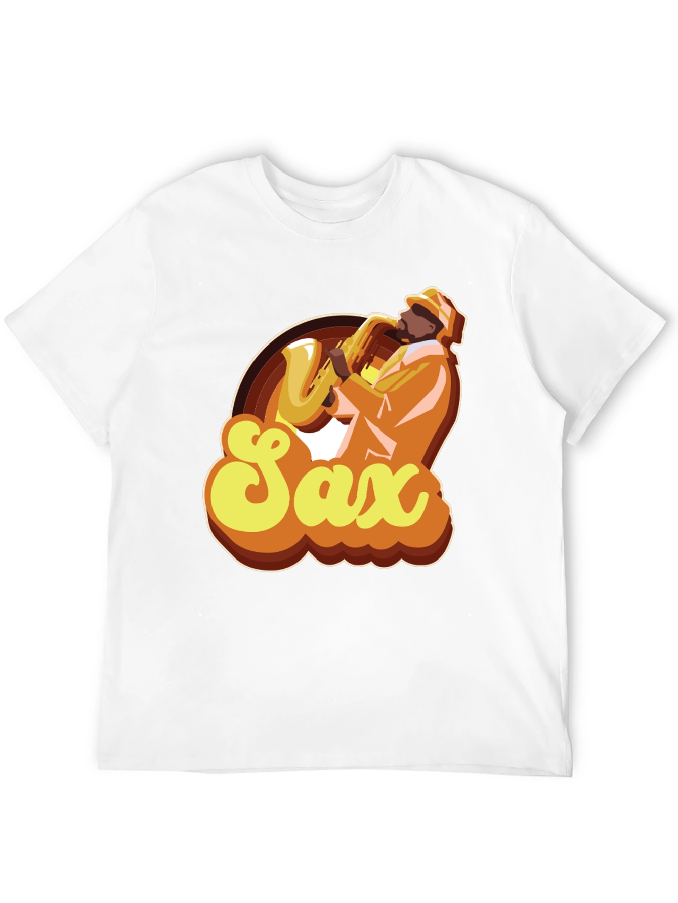 Retro Saxophone Player Graphic T-Shirt