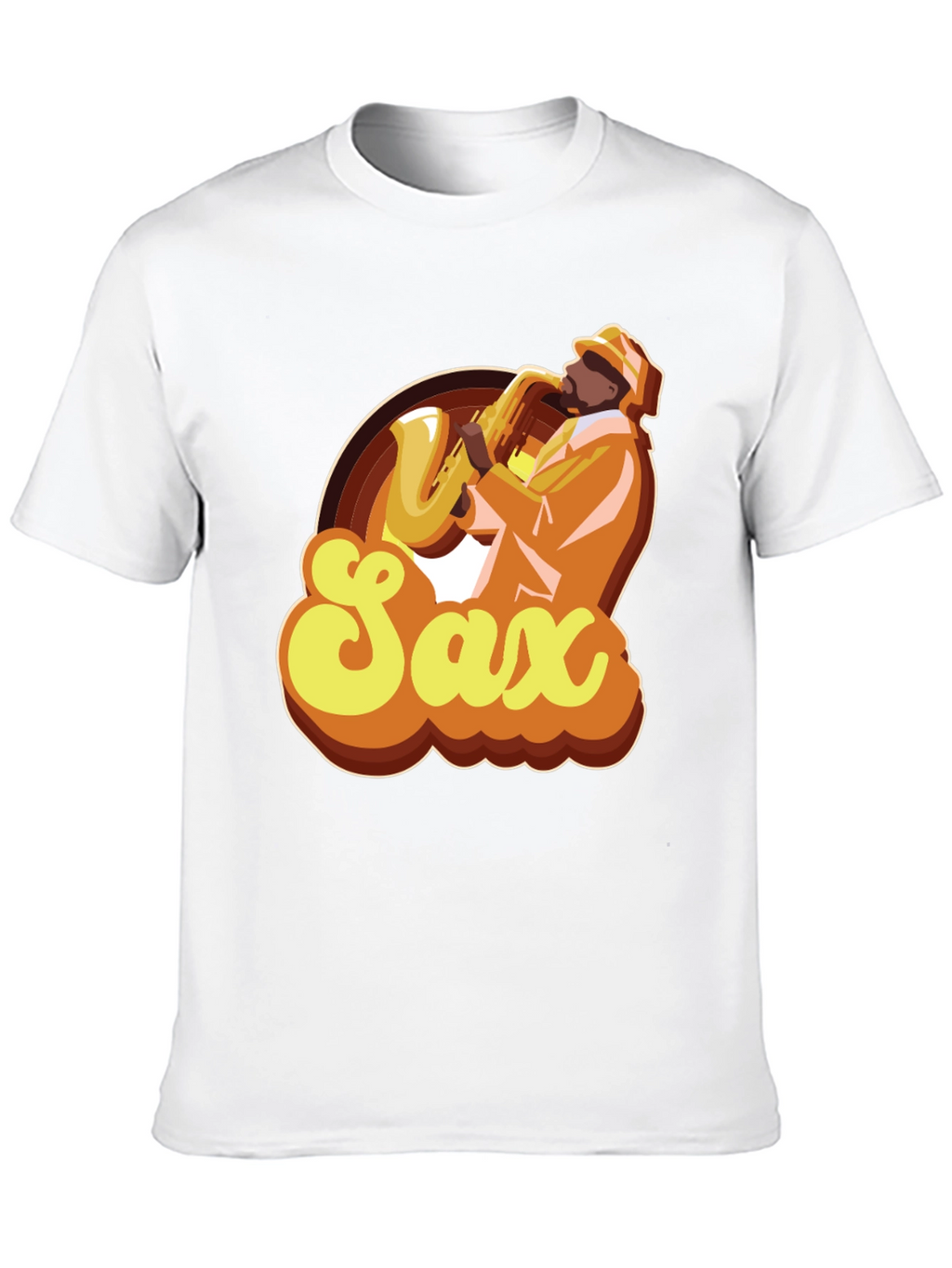 Retro Saxophone Player Graphic T-Shirt