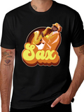 Retro Saxophone Player Graphic T-Shirt