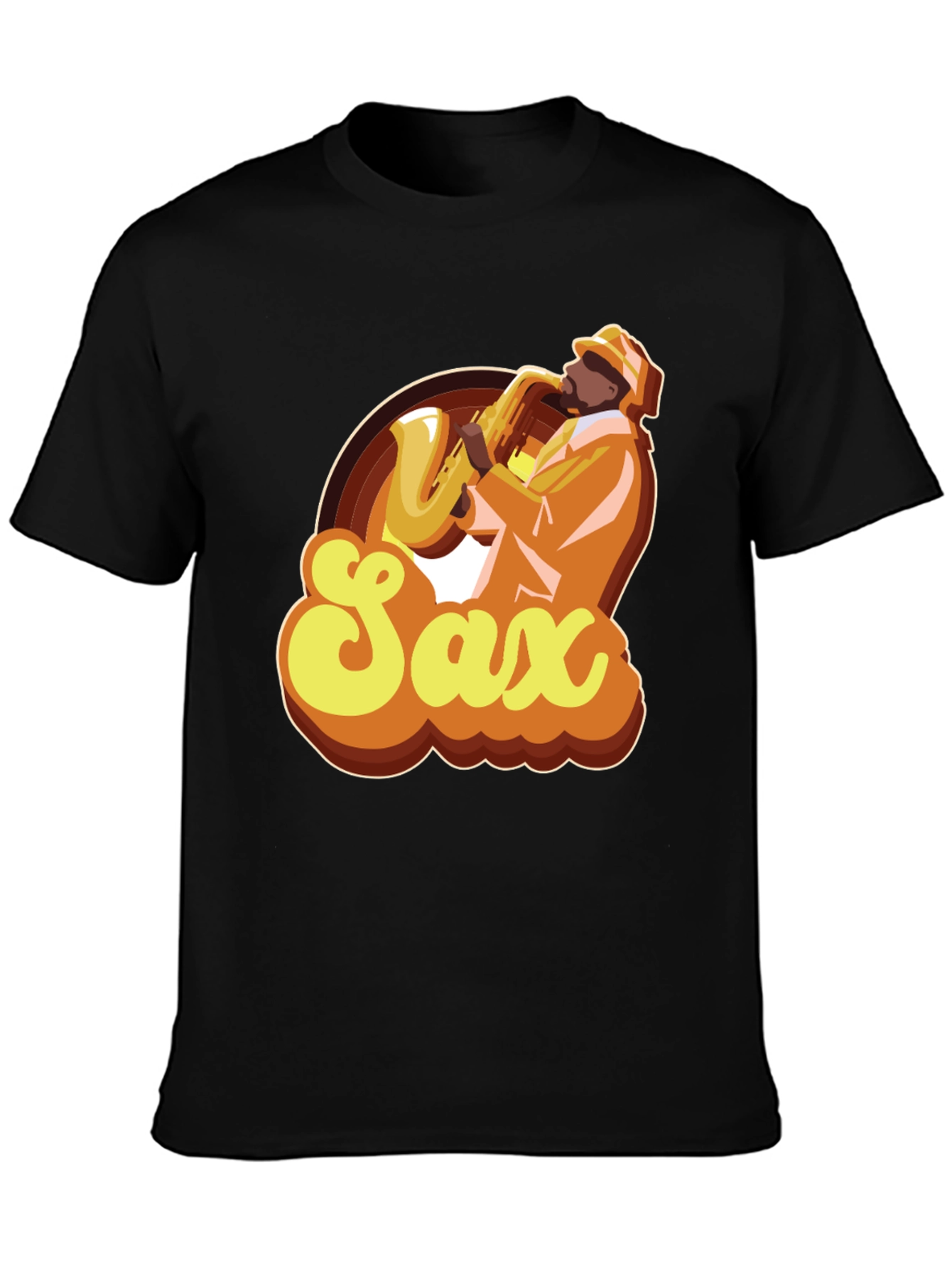 Retro Saxophone Player Graphic T-Shirt
