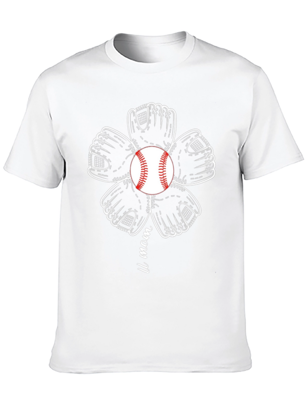 Baseball Mom Flower T-Shirt - Stylish Sports Tee