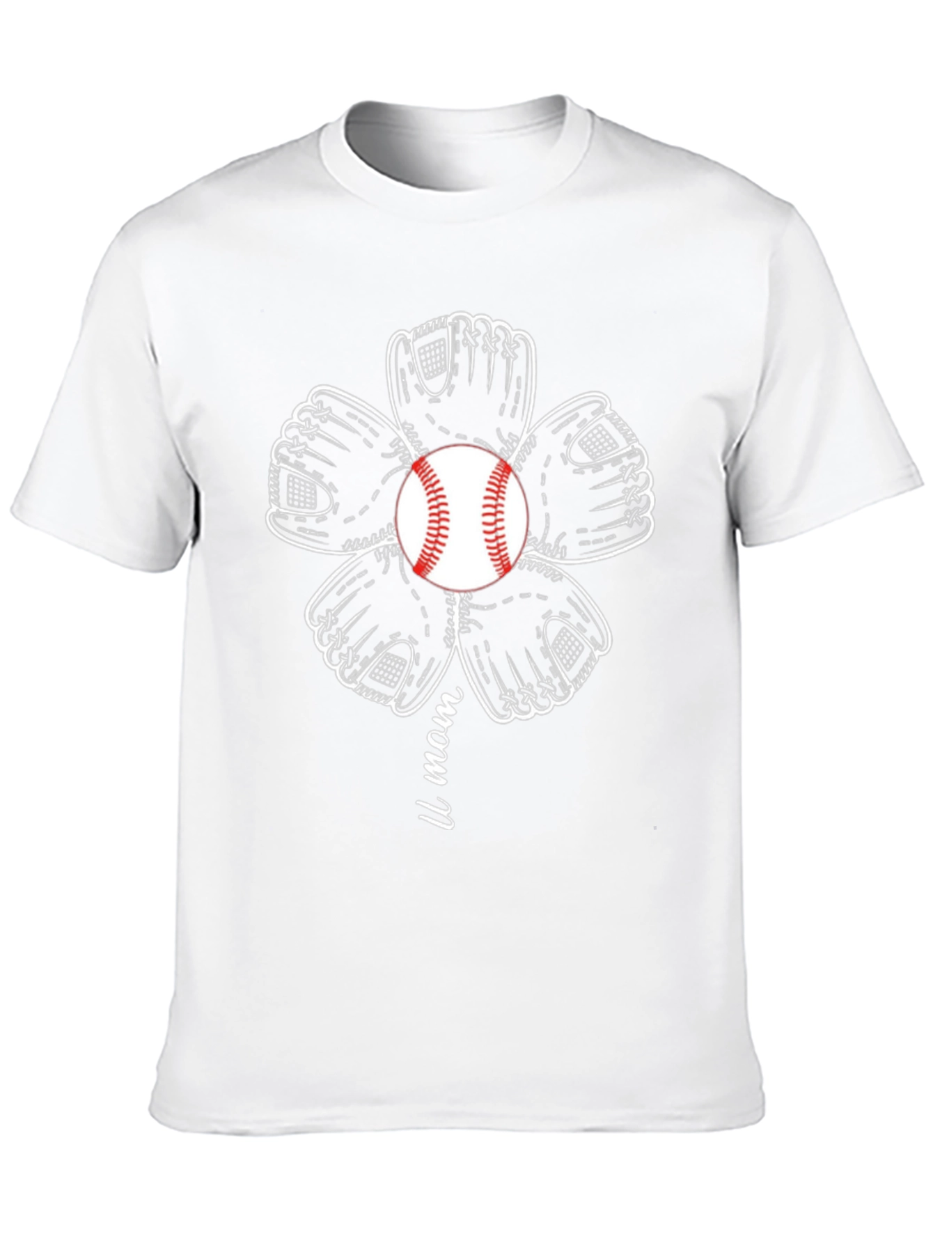 Baseball Mom Flower T-Shirt - Stylish Sports Tee