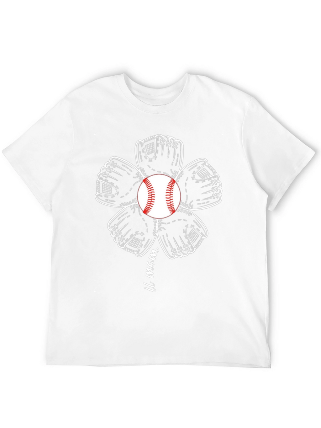 Baseball Mom Flower T-Shirt - Stylish Sports Tee