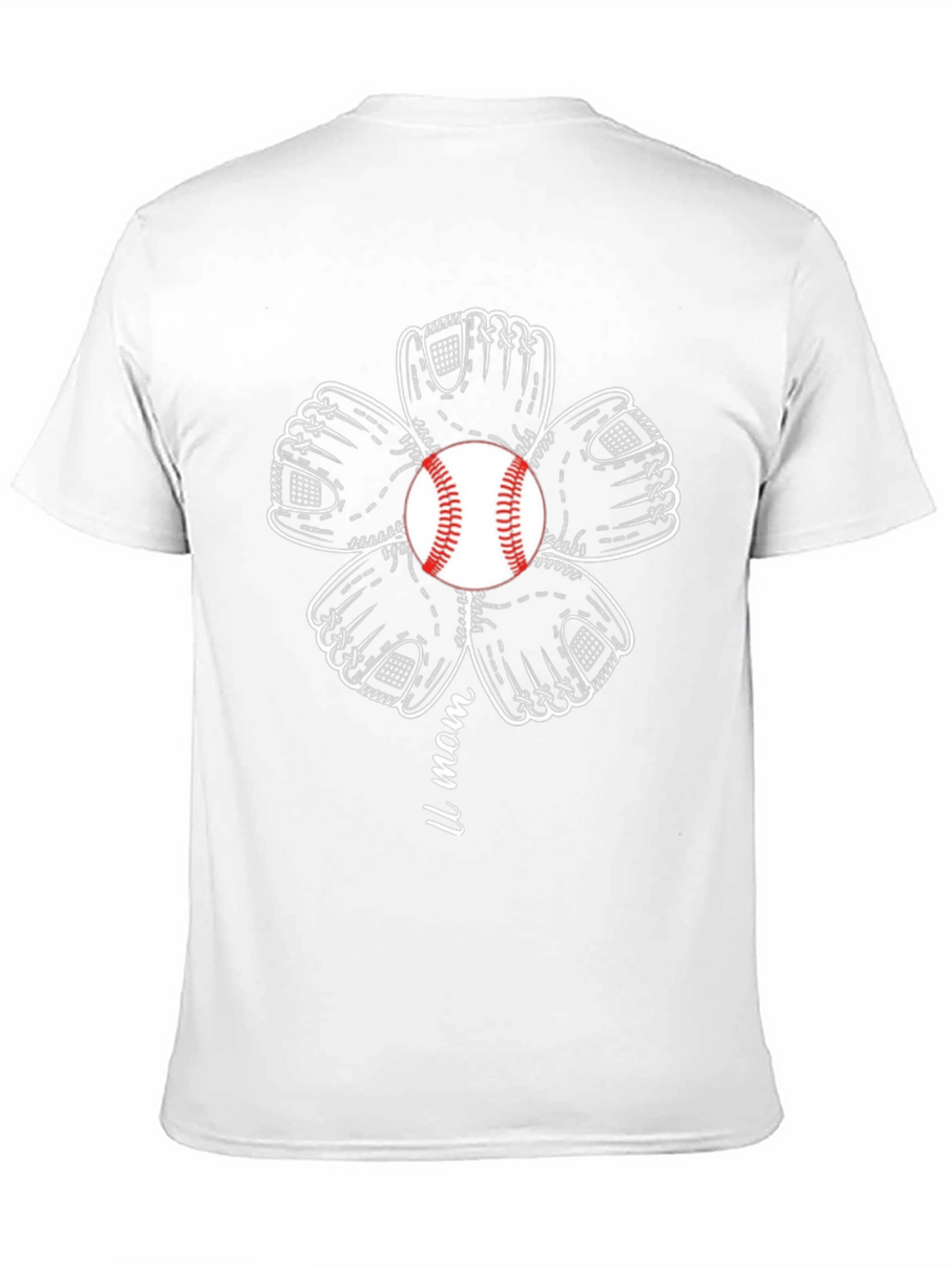 Baseball Mom Flower T-Shirt - Stylish Sports Tee