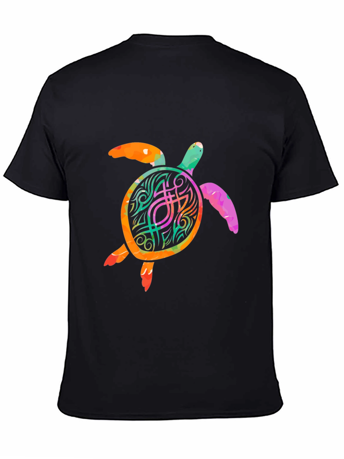 Colorful Turtle Graphic T-Shirt - Unique Sea Turtle Design