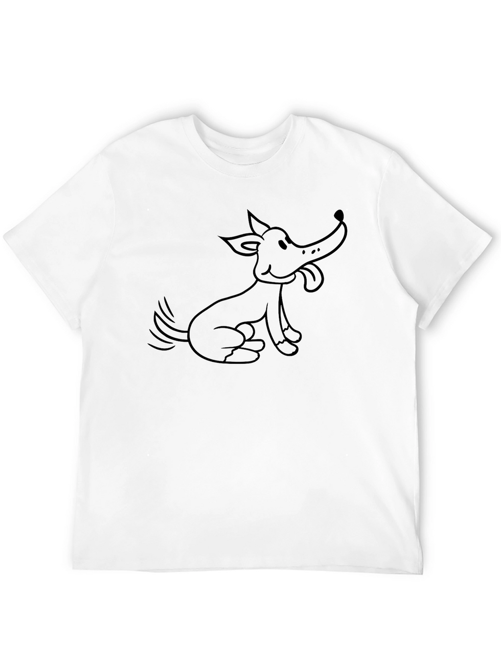 Dog Cartoon Black T-Shirt