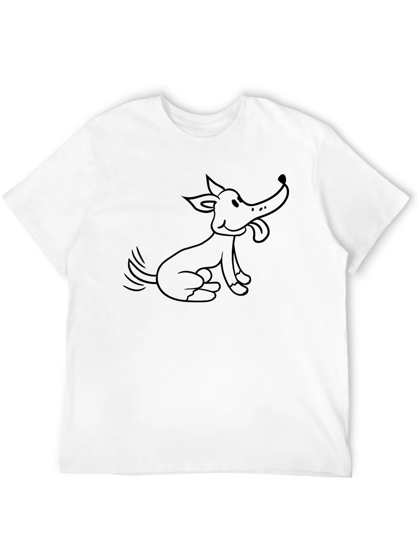 Dog Cartoon Black T-Shirt
