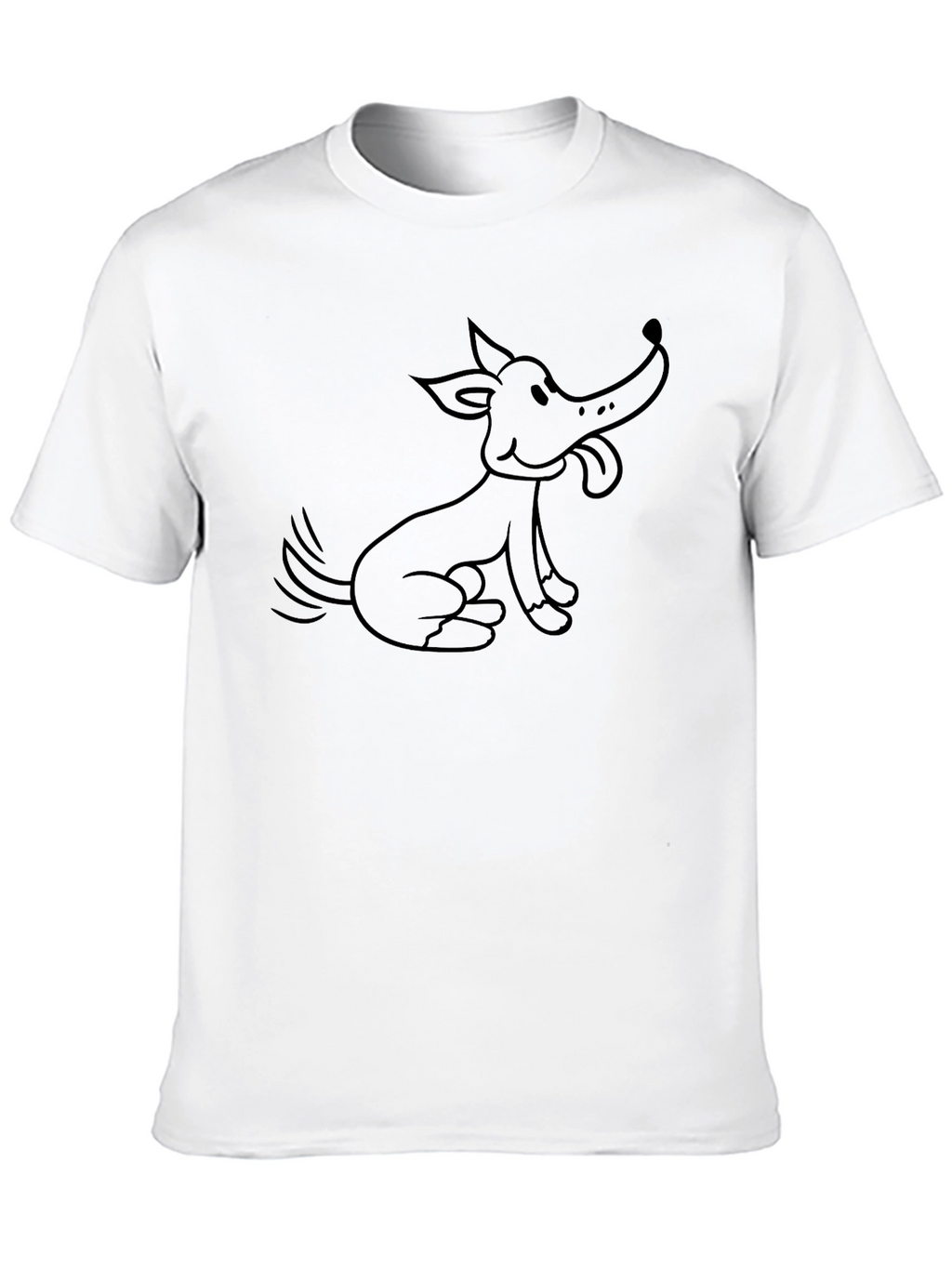 Dog Cartoon Black T-Shirt