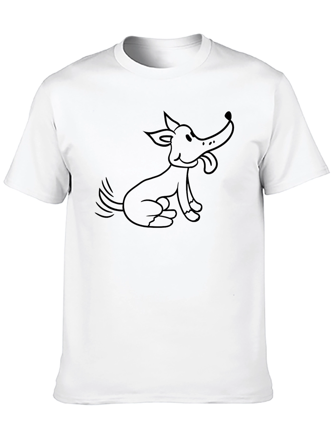 Dog Cartoon Black T-Shirt