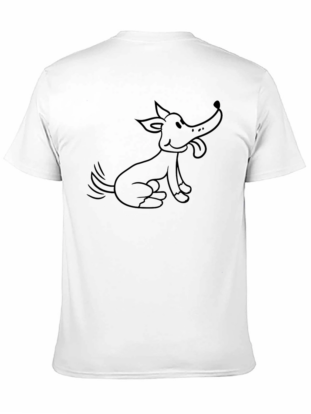 Dog Cartoon Black T-Shirt