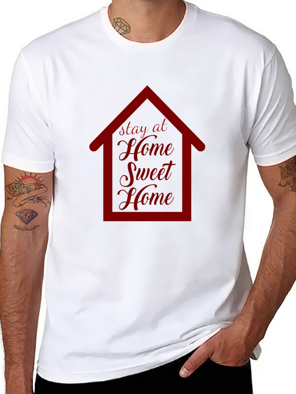 Stay at Home Sweet Home Graphic T-Shirt