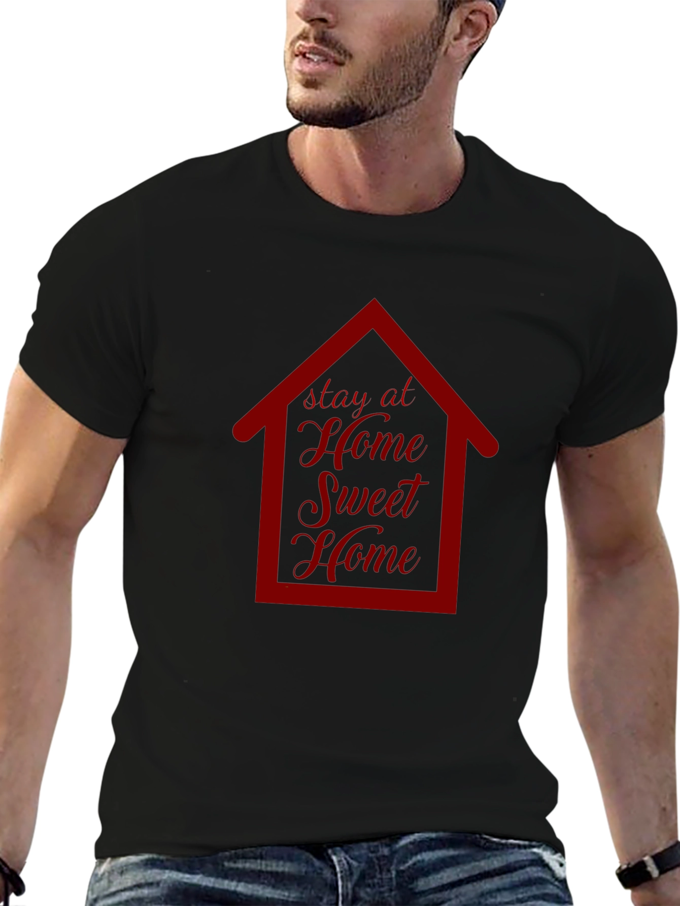 Stay at Home Sweet Home Graphic T-Shirt