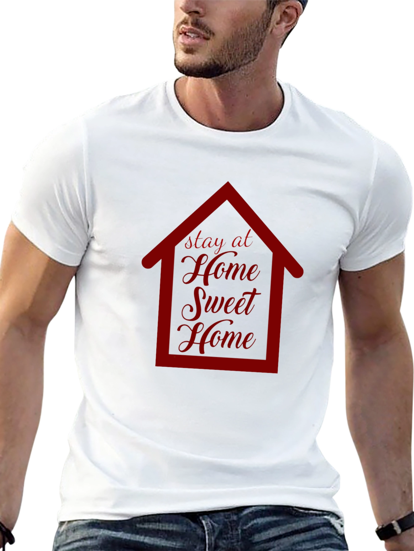 Stay at Home Sweet Home Graphic T-Shirt