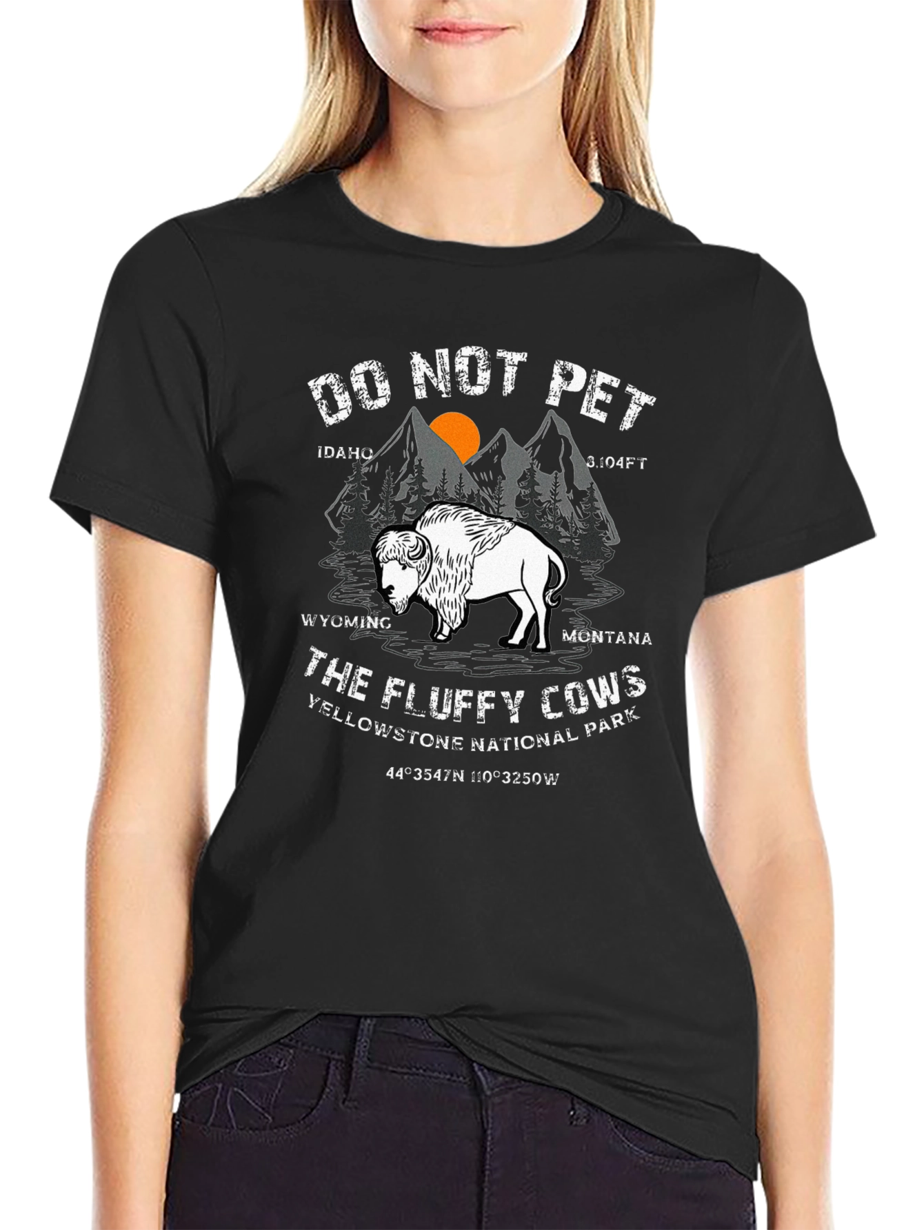 Do Not Pet Fluffy Cows Tee - Yellowstone National Park