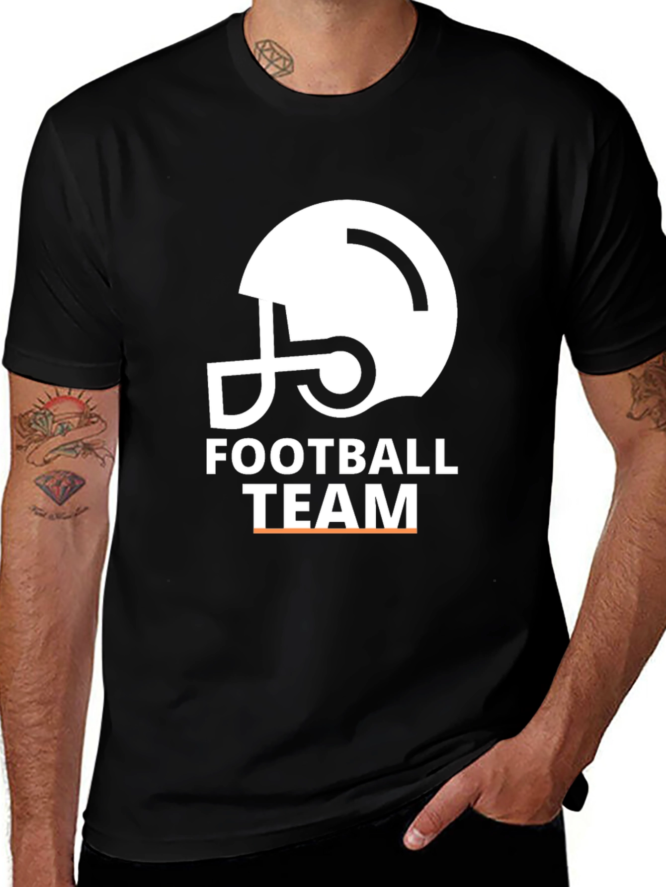 Football Team Helmet Graphic T-Shirt