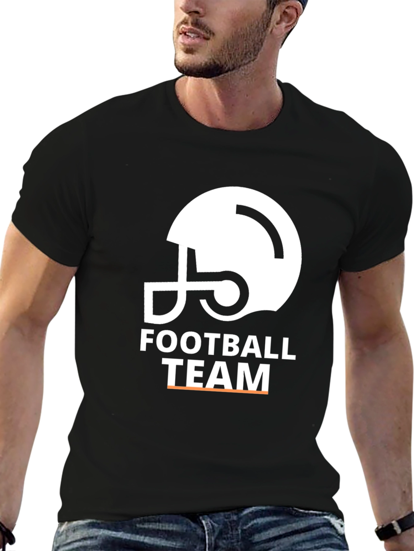 Football Team Helmet Graphic T-Shirt