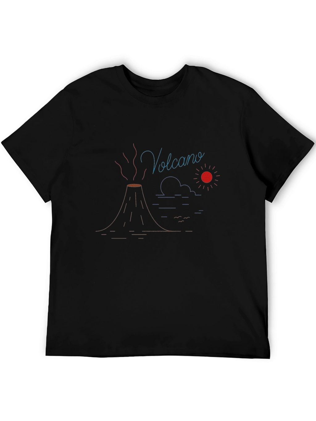 Volcano Graphic T-Shirt - Black