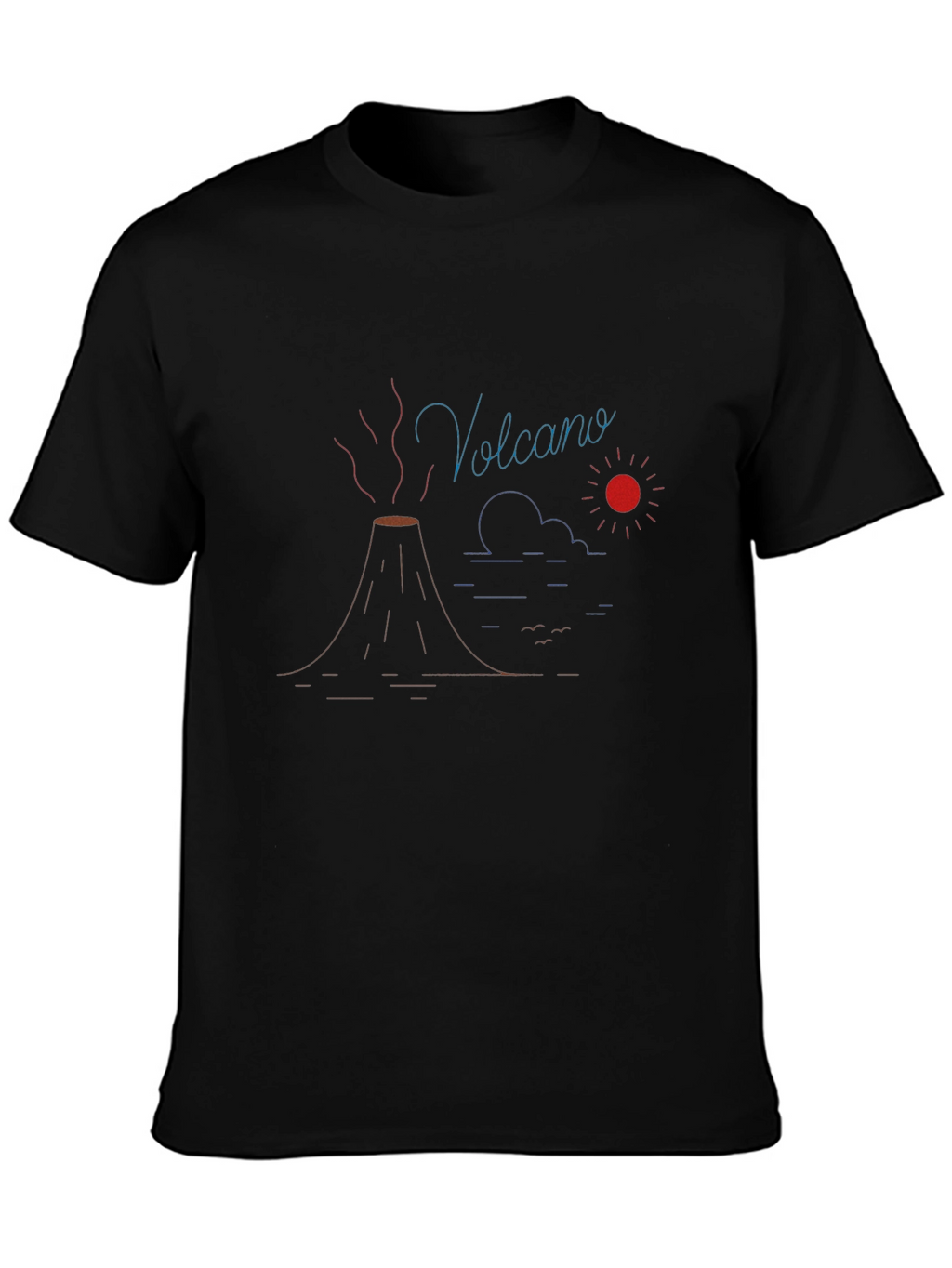 Volcano Graphic T-Shirt - Black