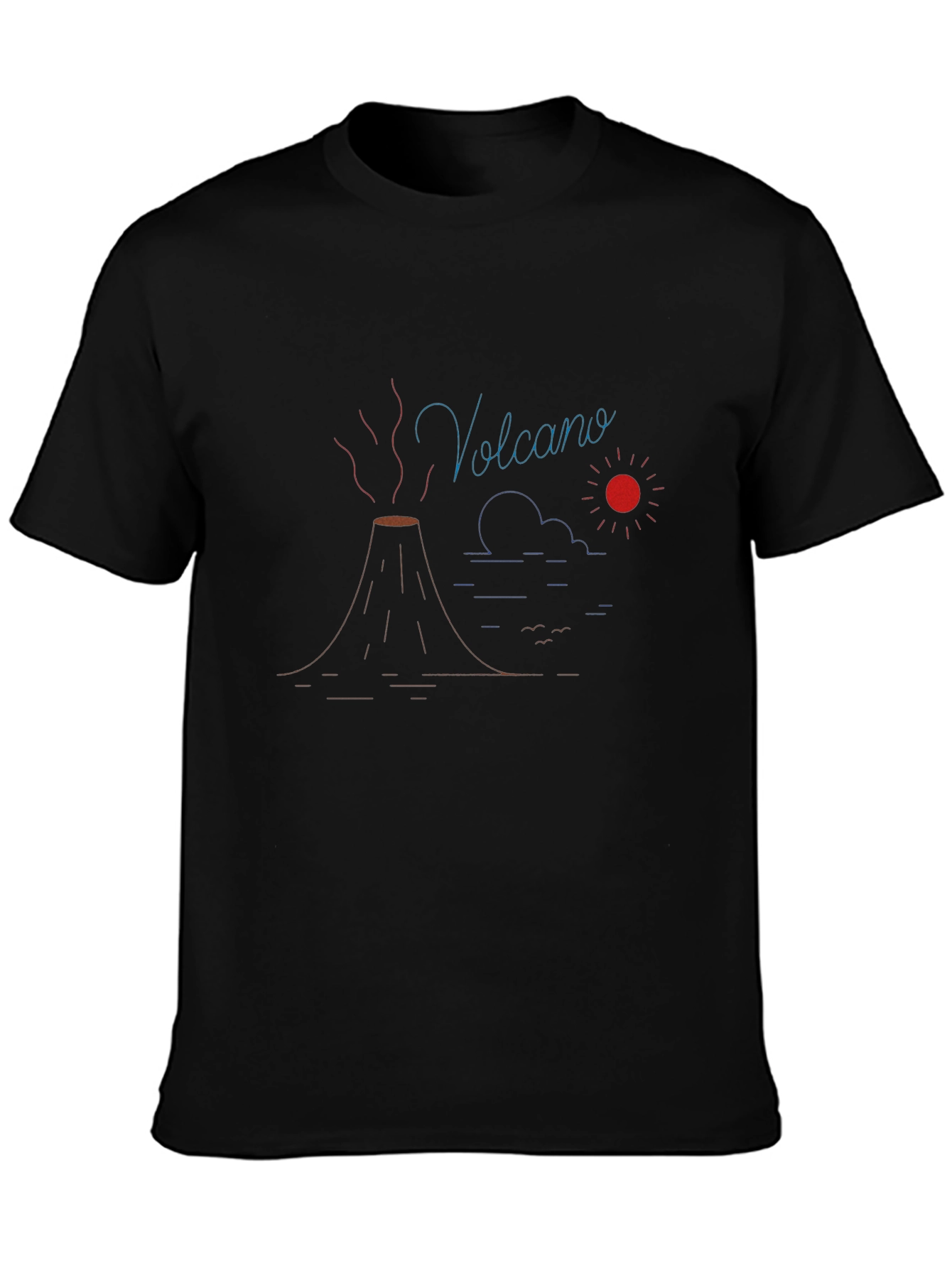 Volcano Graphic T-Shirt - Black