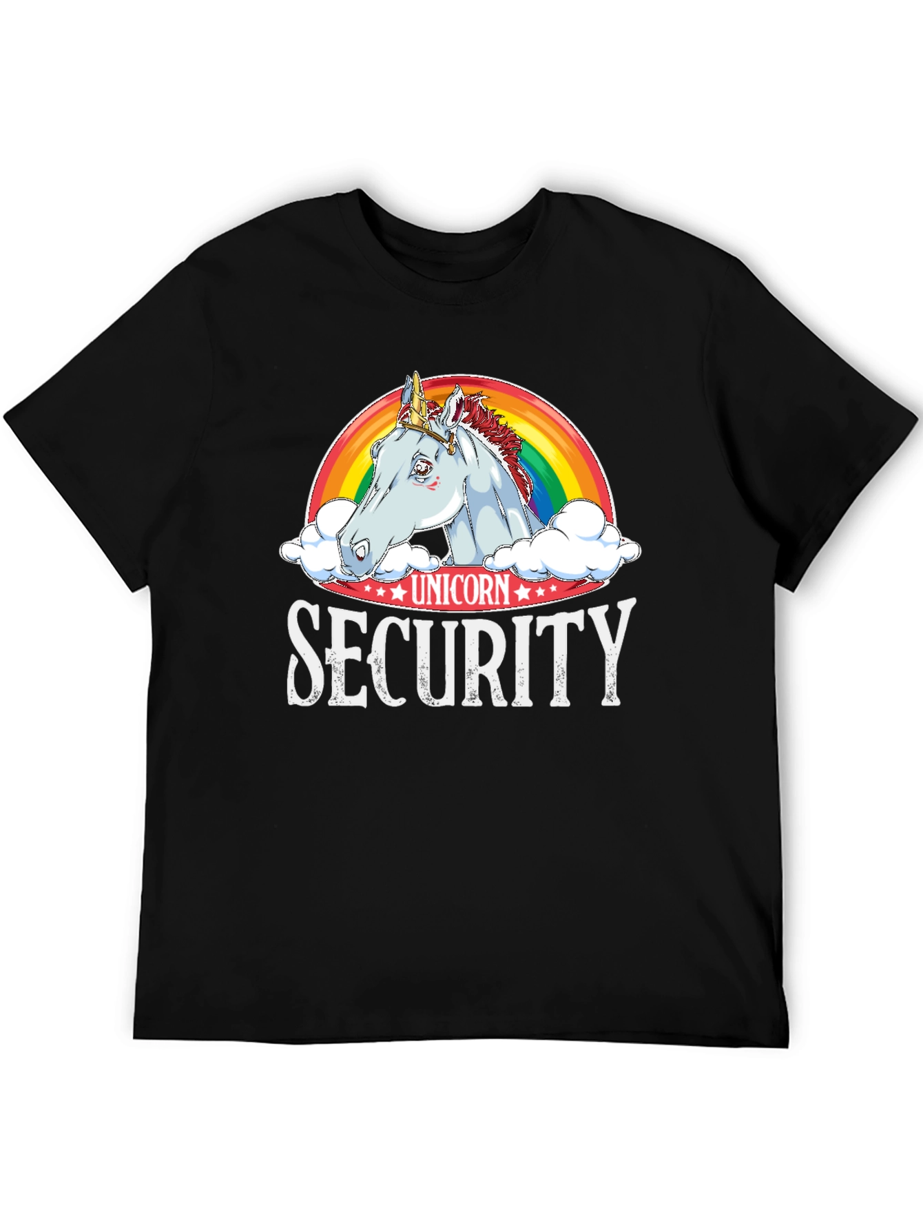 Unicorn Security T-Shirt - Rainbow Novelty Tee