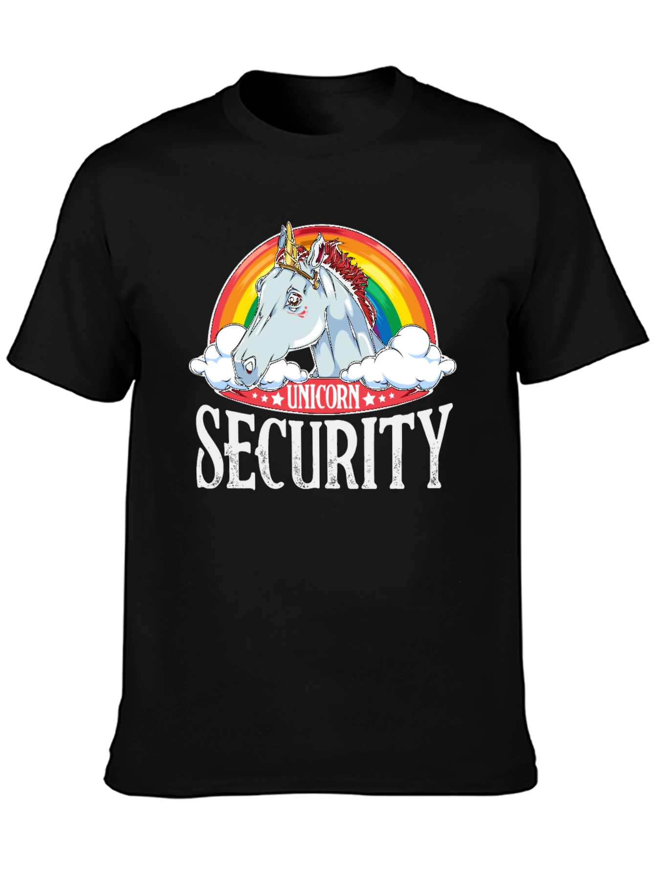 Unicorn Security T-Shirt - Rainbow Novelty Tee