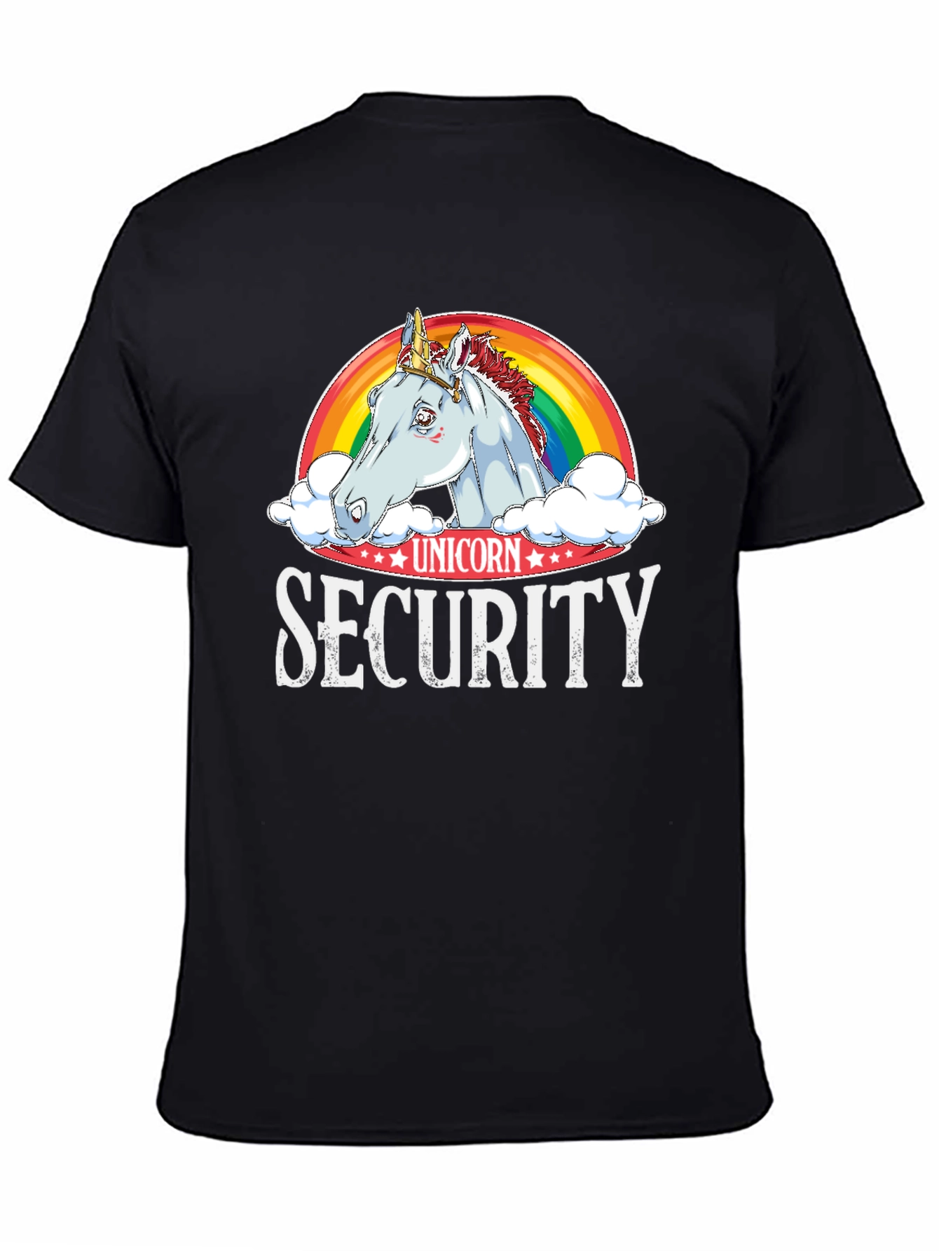 Unicorn Security T-Shirt - Rainbow Novelty Tee