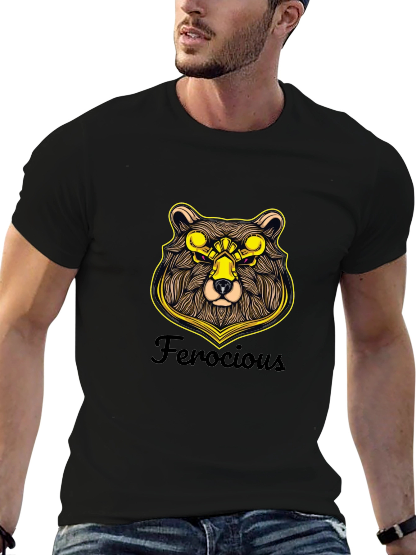 Ferocious Bear Graphic T-Shirt