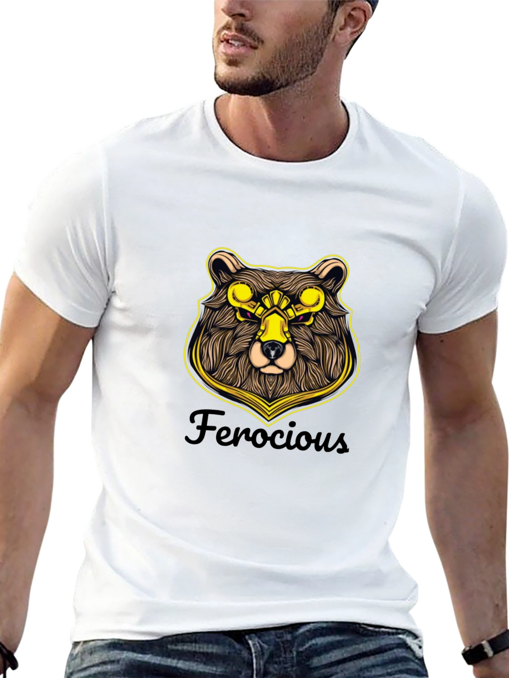 Ferocious Bear Graphic T-Shirt