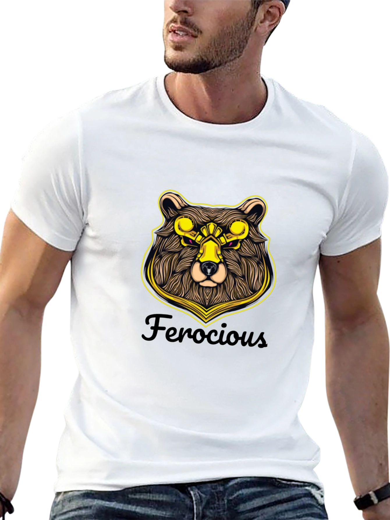 Ferocious Bear Graphic T-Shirt