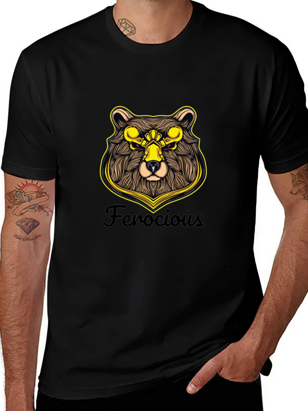 Ferocious Bear Graphic T-Shirt