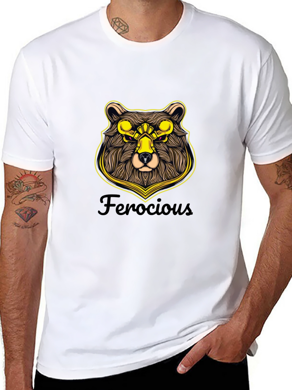 Ferocious Bear Graphic T-Shirt