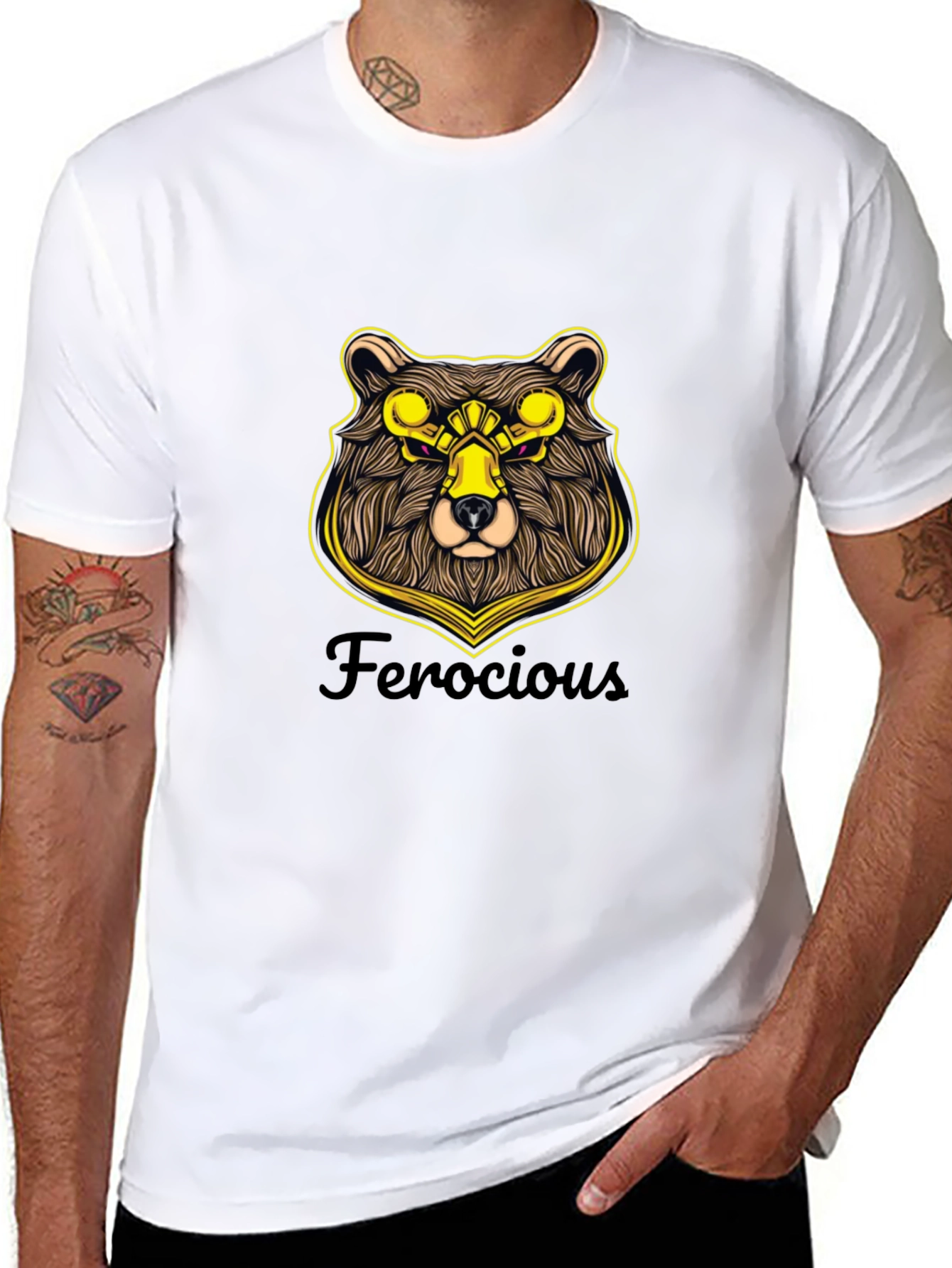 Ferocious Bear Graphic T-Shirt