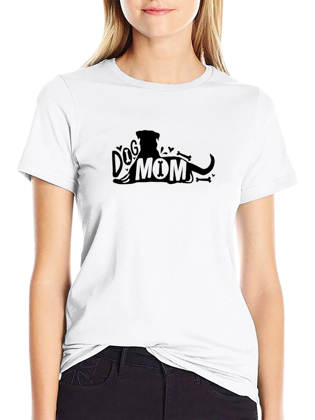 Dog Mom T-Shirt Casual Graphic Tee