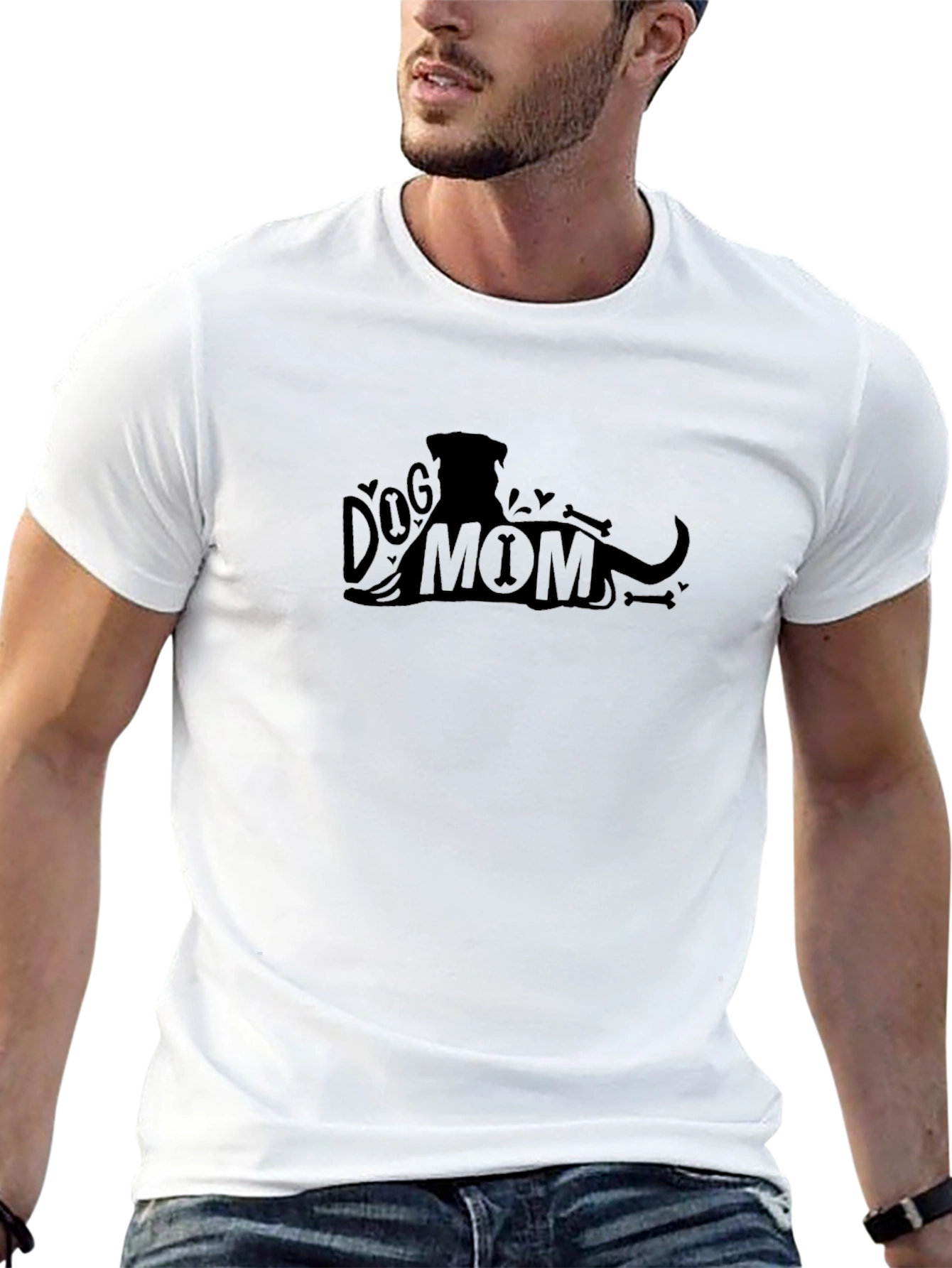 Dog Mom T-Shirt Casual Graphic Tee