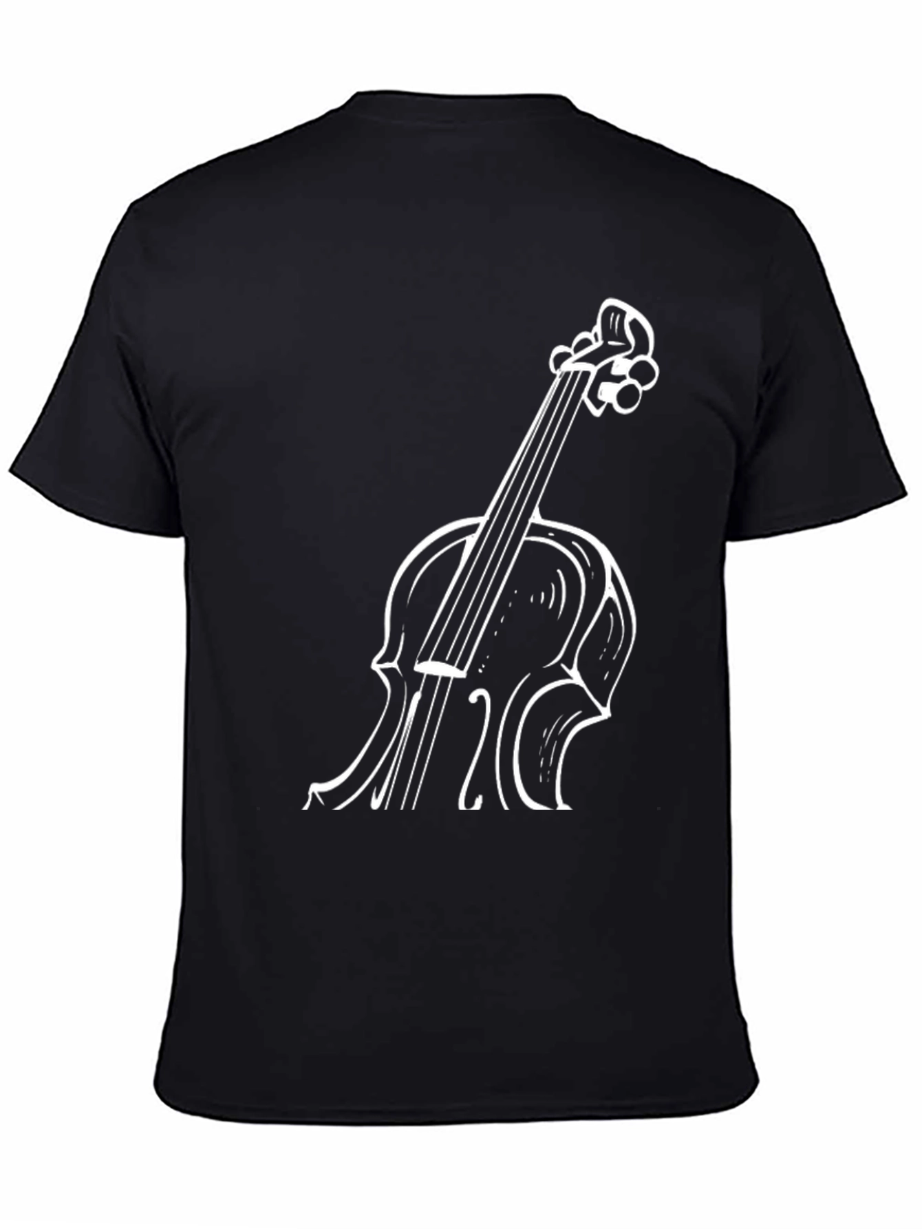 Violin Graphic Tee - Musicians Black T-Shirt