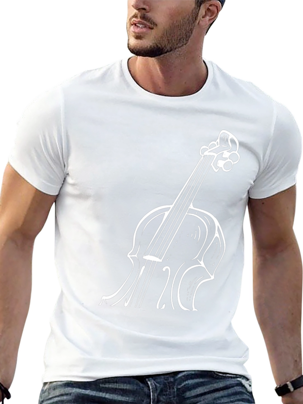 Violin Graphic Tee - Musicians Black T-Shirt
