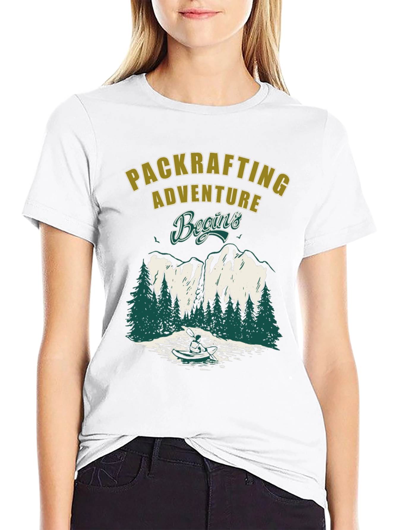 Packrafting Adventure Begins Graphic Tee