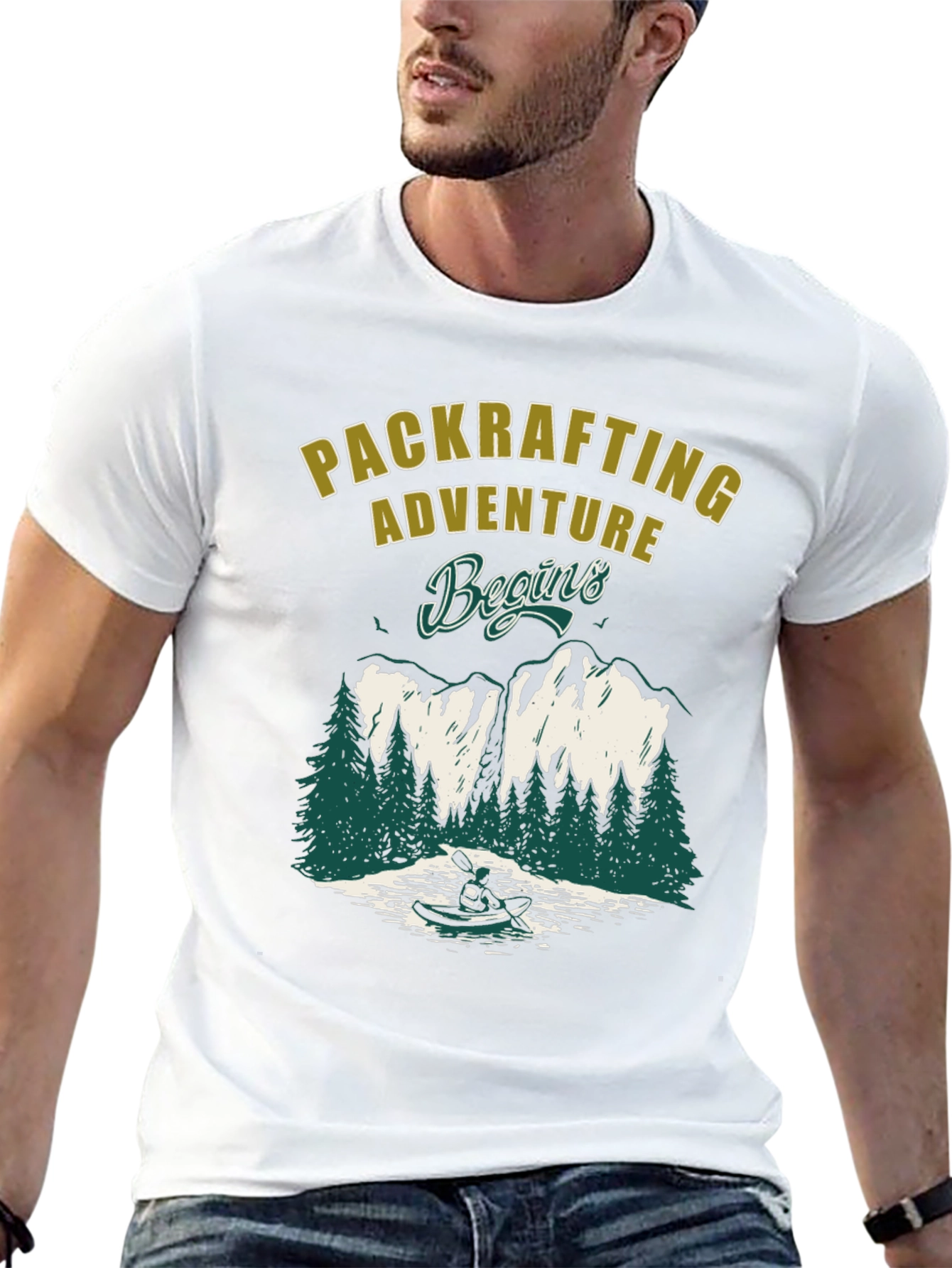 Packrafting Adventure Begins Graphic Tee