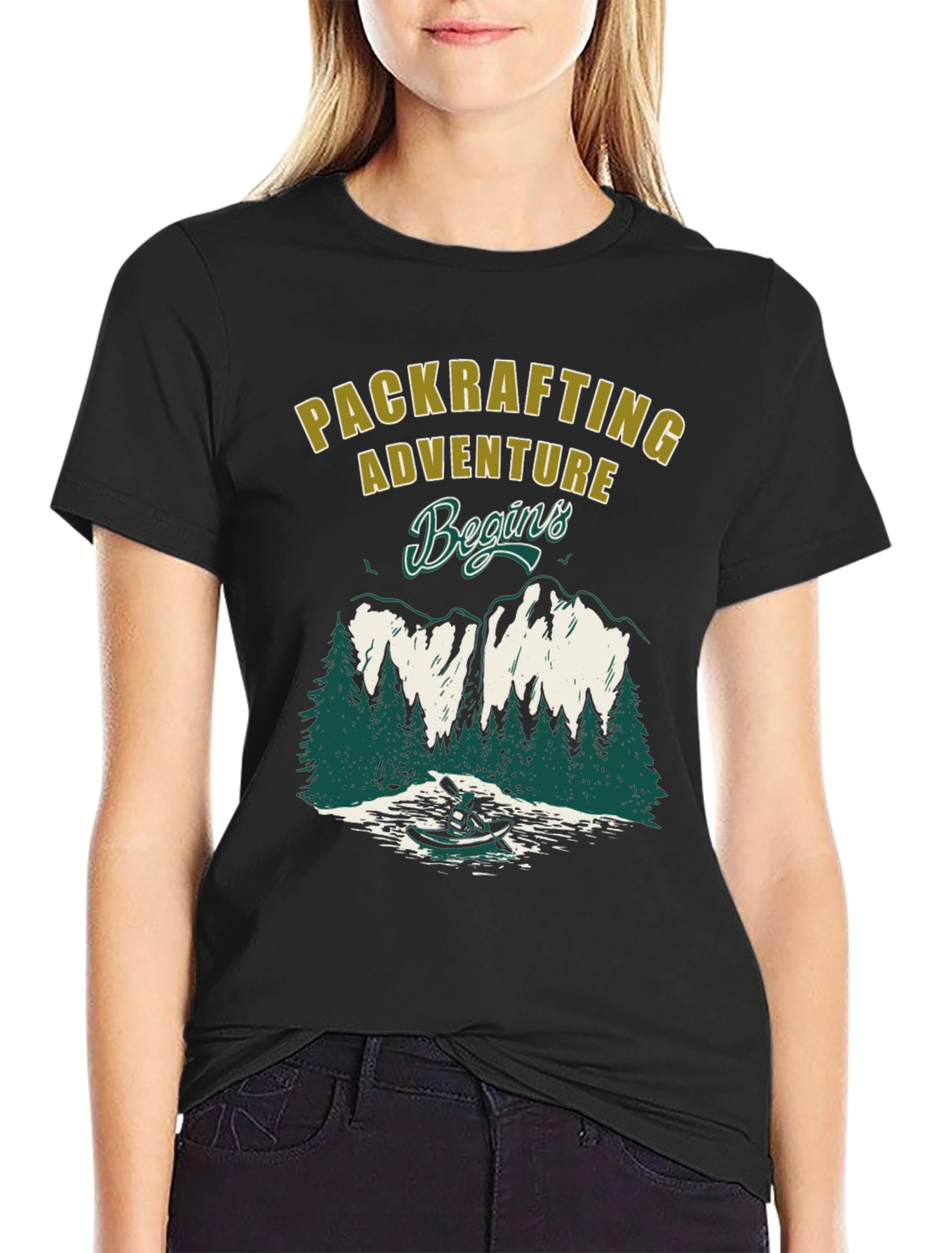 Packrafting Adventure Begins Graphic Tee