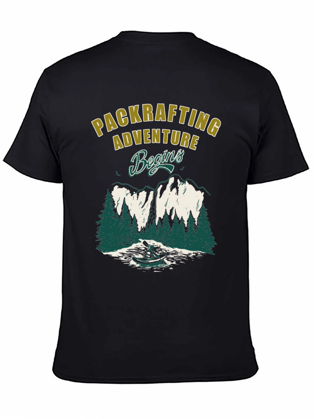 Packrafting Adventure Begins Graphic Tee