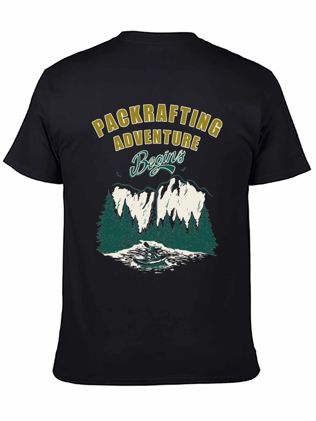 Packrafting Adventure Begins Graphic Tee