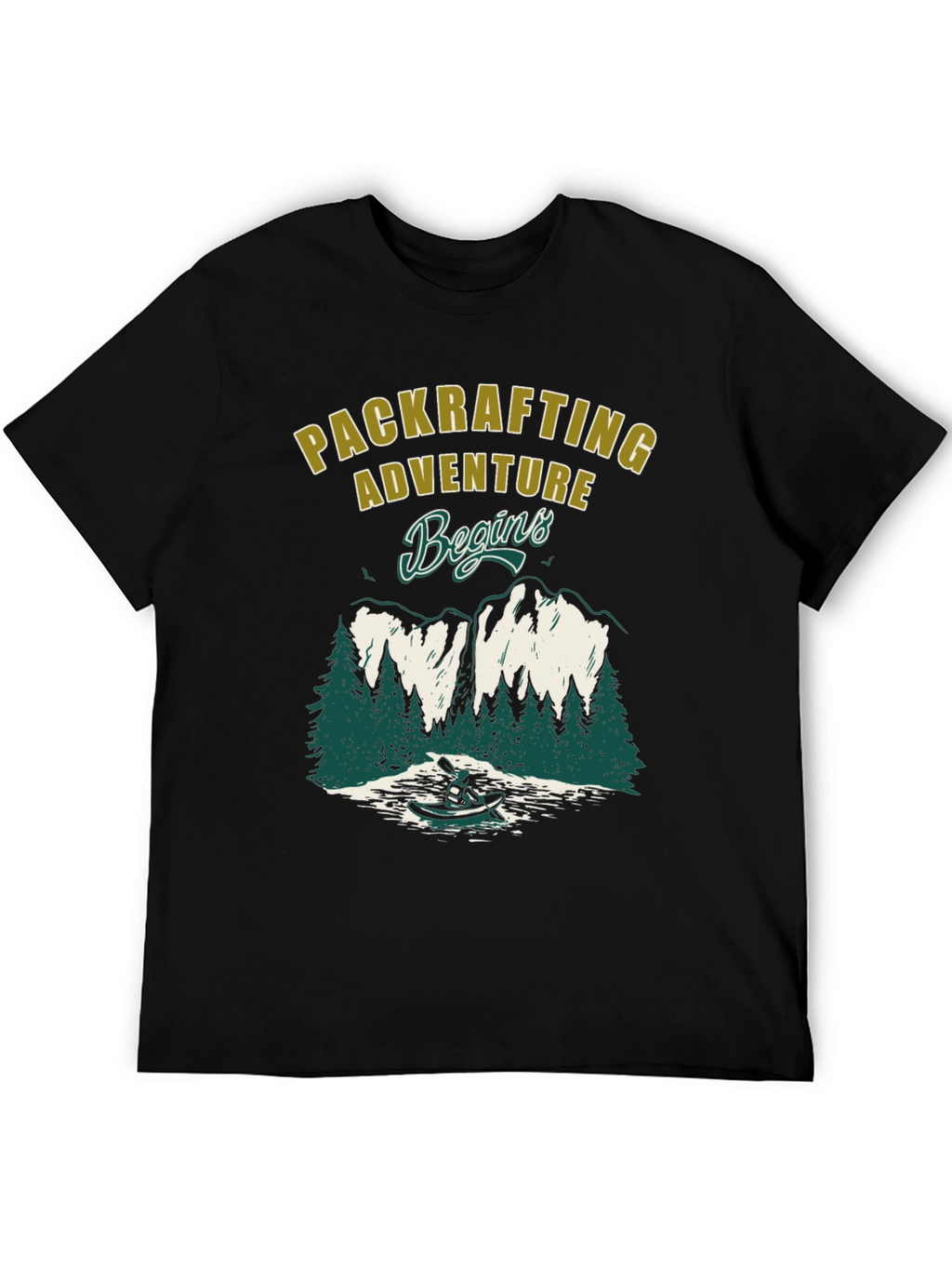 Packrafting Adventure Begins Graphic Tee