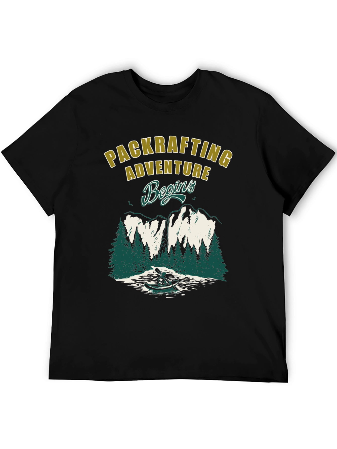 Packrafting Adventure Begins Graphic Tee