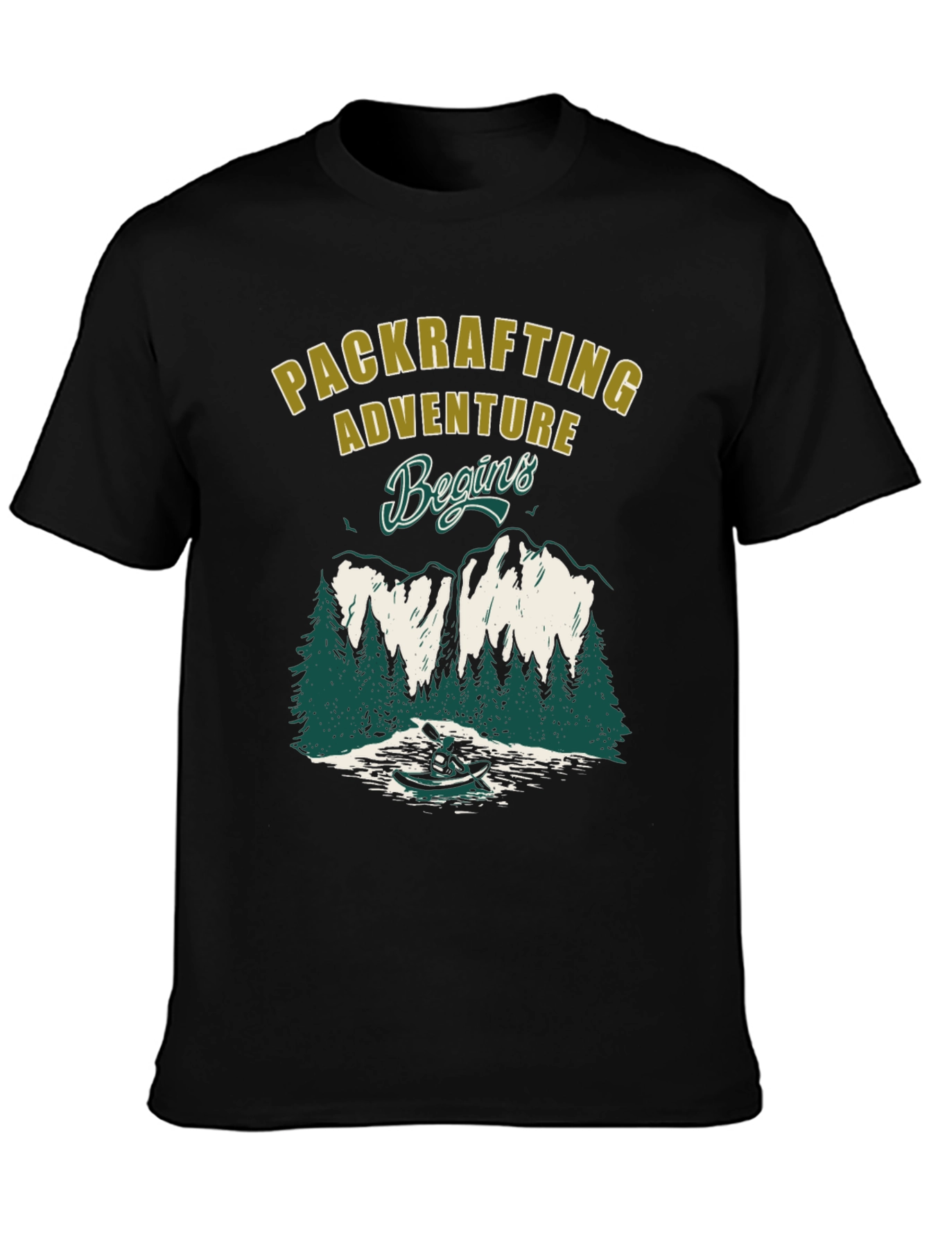 Packrafting Adventure Begins Graphic Tee