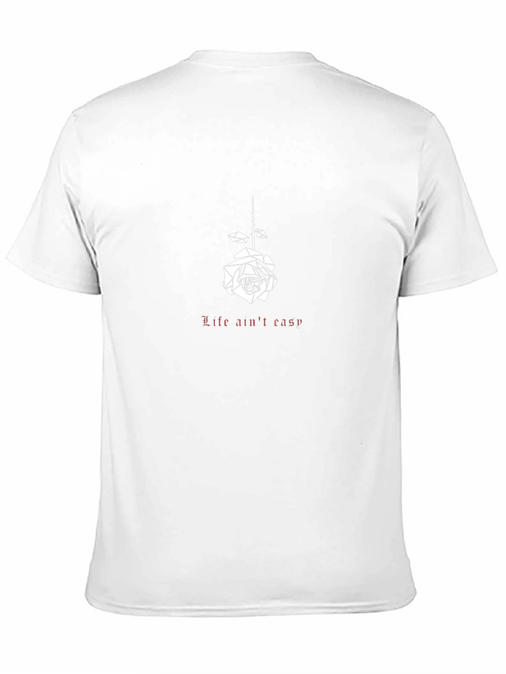Life Aint Easy Rose Graphic Tee - Black