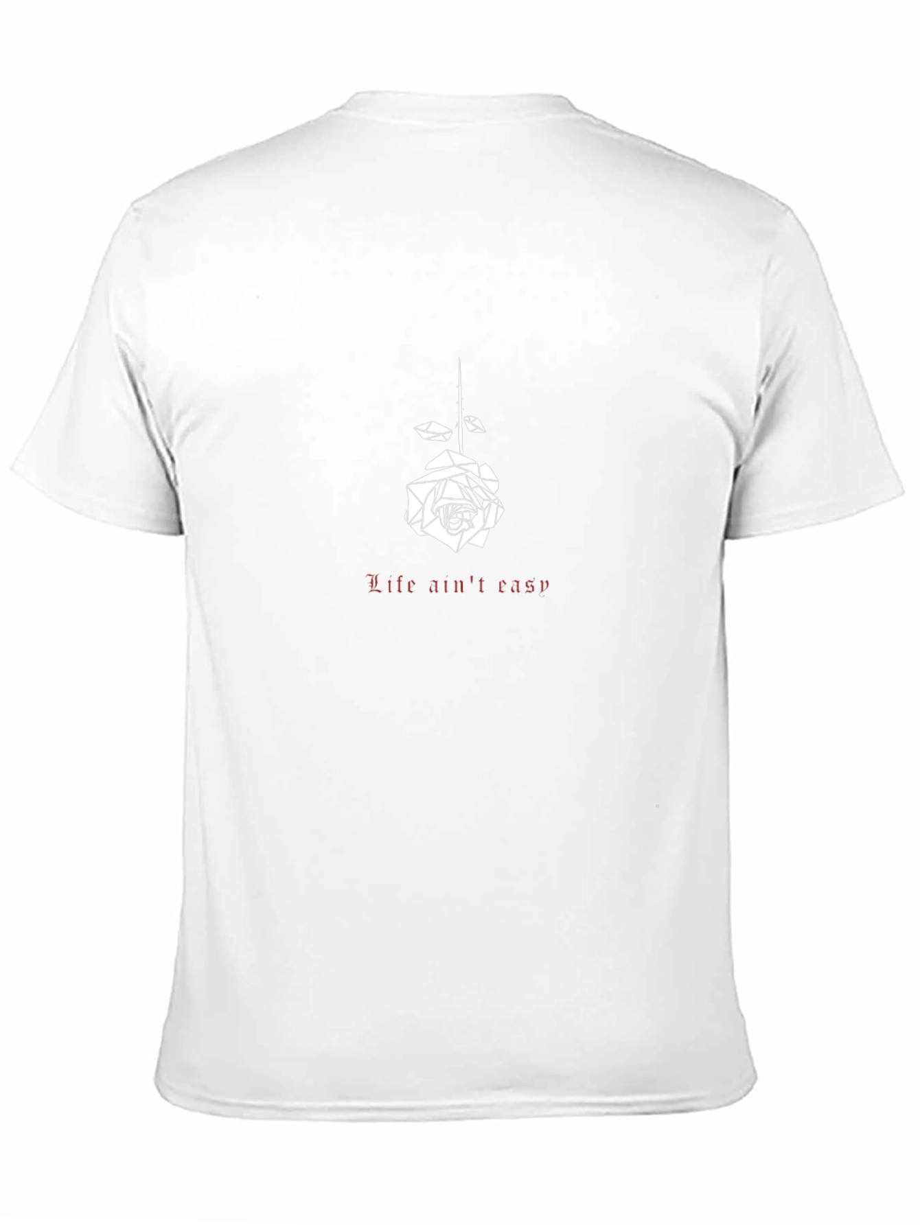 Life Aint Easy Rose Graphic Tee - Black