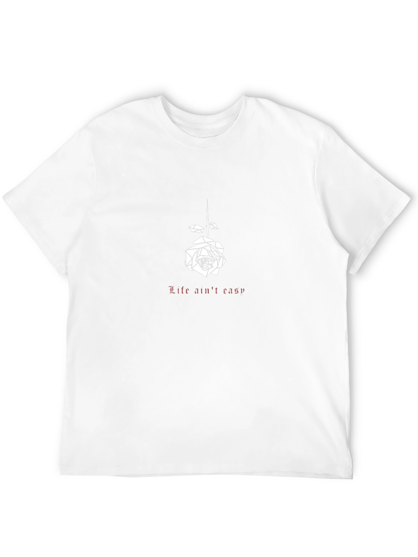 Life Aint Easy Rose Graphic Tee - Black